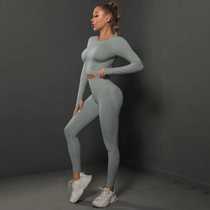 Ensemble Fitness Seamless Manches Longues — VibeSport