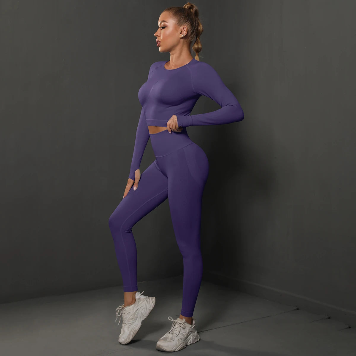 Ensemble Fitness Seamless Manches Longues — VibeSport