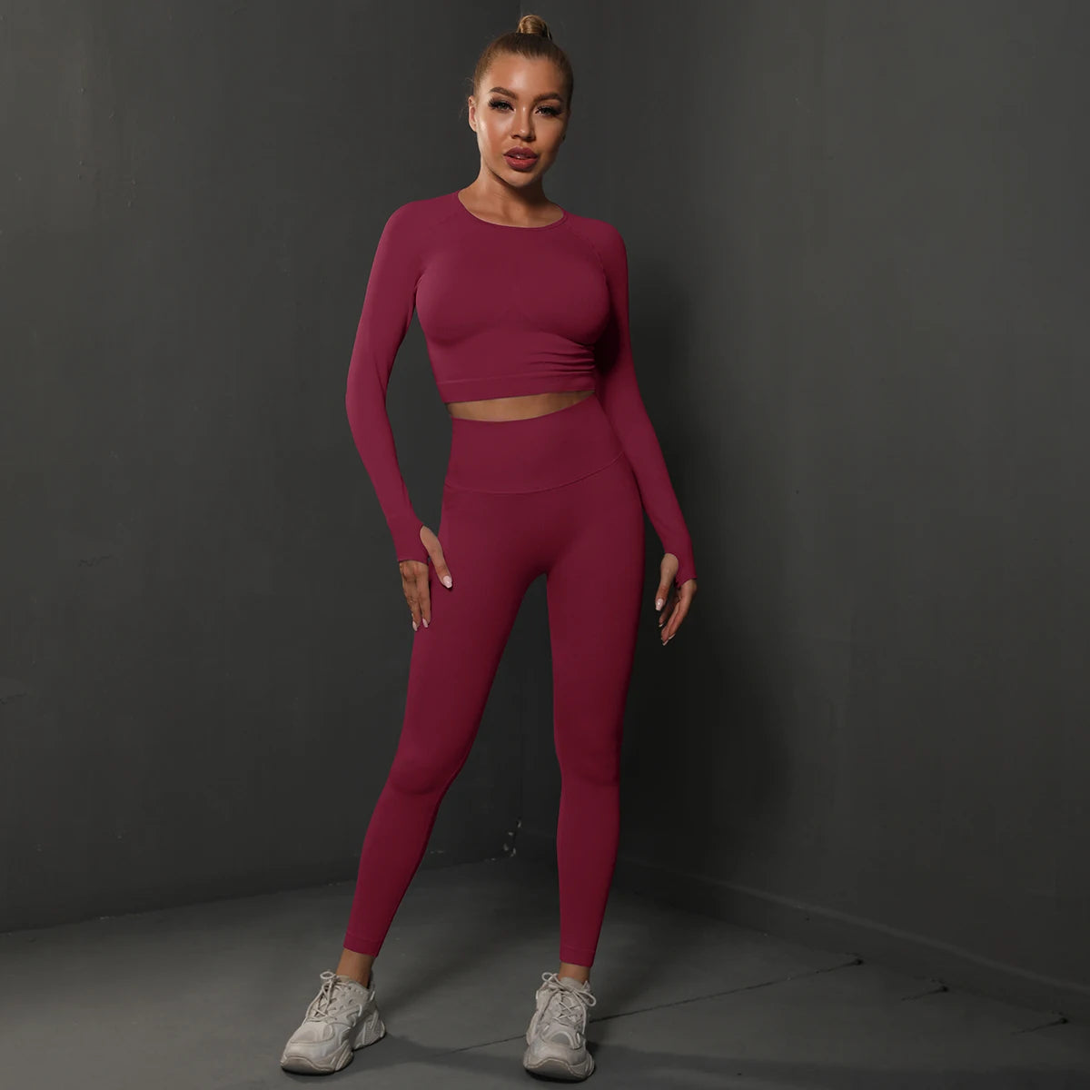 Ensemble Fitness Seamless Manches Longues — VibeSport