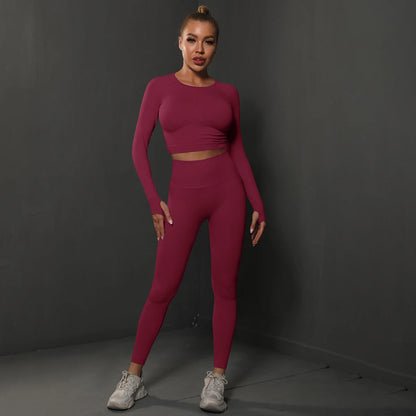 Ensemble Fitness Seamless Manches Longues — VibeSport