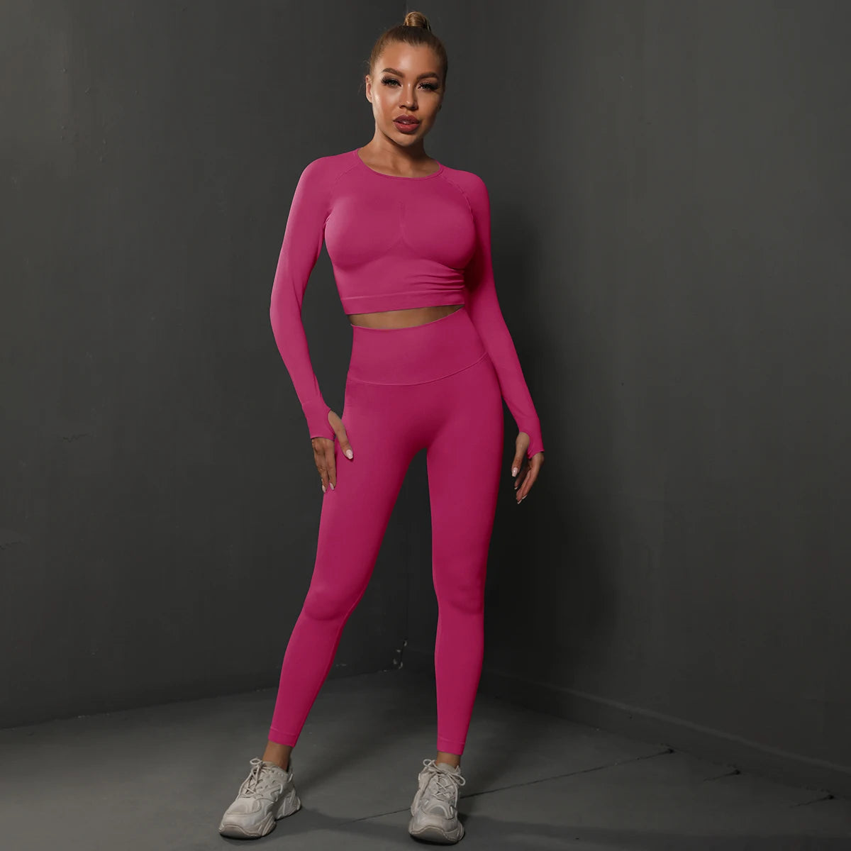 Ensemble Fitness Seamless Manches Longues — VibeSport