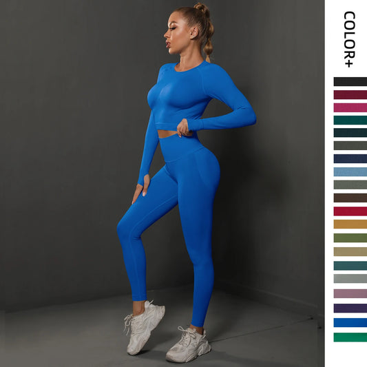 Ensemble Fitness Seamless Manches Longues — VibeSport