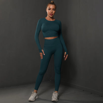 Ensemble Fitness Seamless Manches Longues — VibeSport