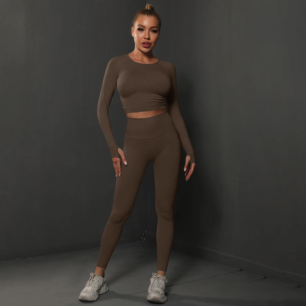 Ensemble Fitness Seamless Manches Longues — VibeSport