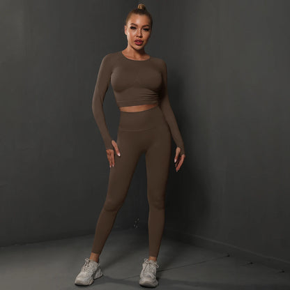 Ensemble Fitness Seamless Manches Longues — VibeSport