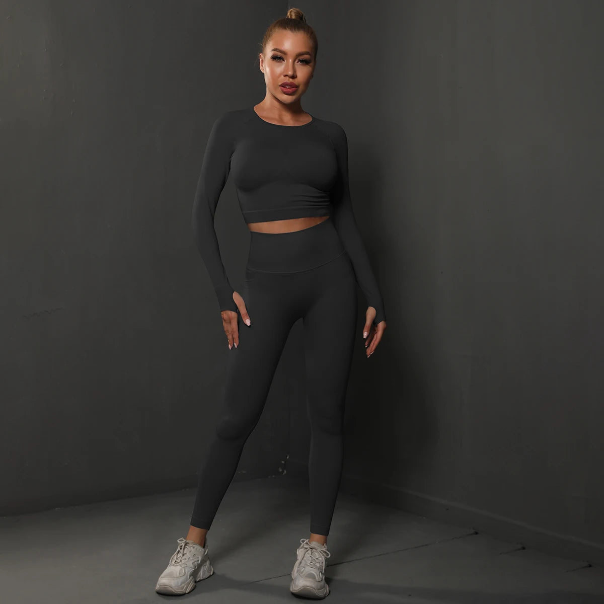 Ensemble Fitness Seamless Manches Longues — VibeSport