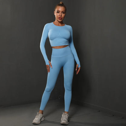Ensemble Fitness Seamless Manches Longues — VibeSport