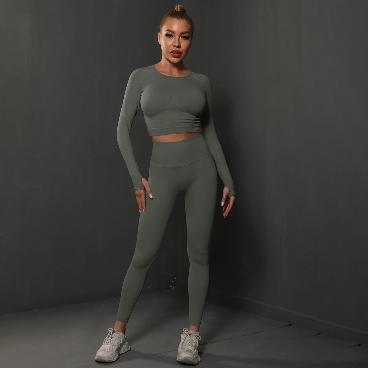Ensemble Fitness Seamless Manches Longues — VibeSport