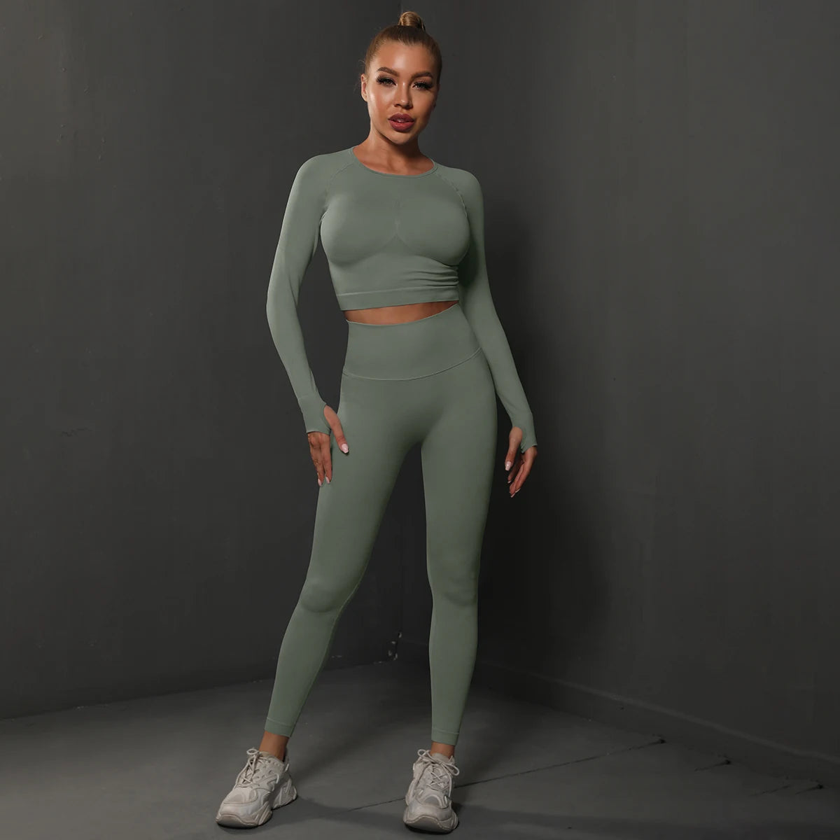 Ensemble Fitness Seamless Manches Longues — VibeSport