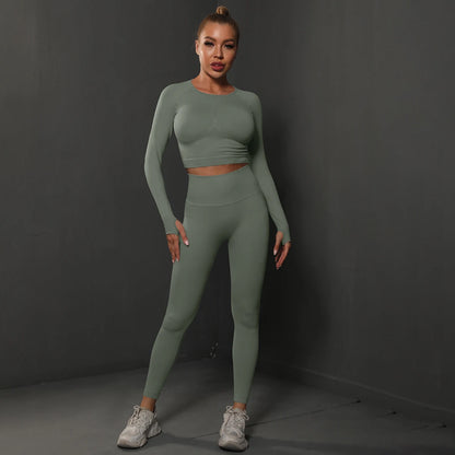 Ensemble Fitness Seamless Manches Longues — VibeSport