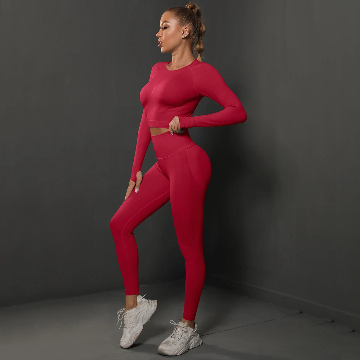 Ensemble Fitness Seamless Manches Longues — VibeSport