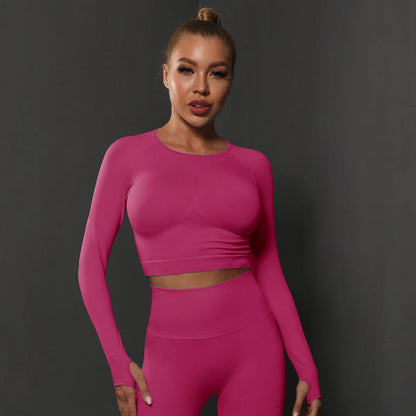 Ensemble Fitness Seamless Manches Longues — VibeSport